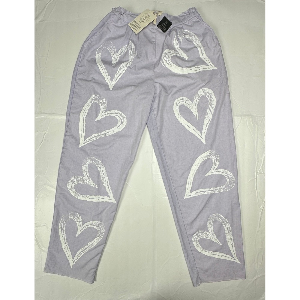 Urban Renewal Heart Dye Trousers Elastic Waist Purple Women's size XS